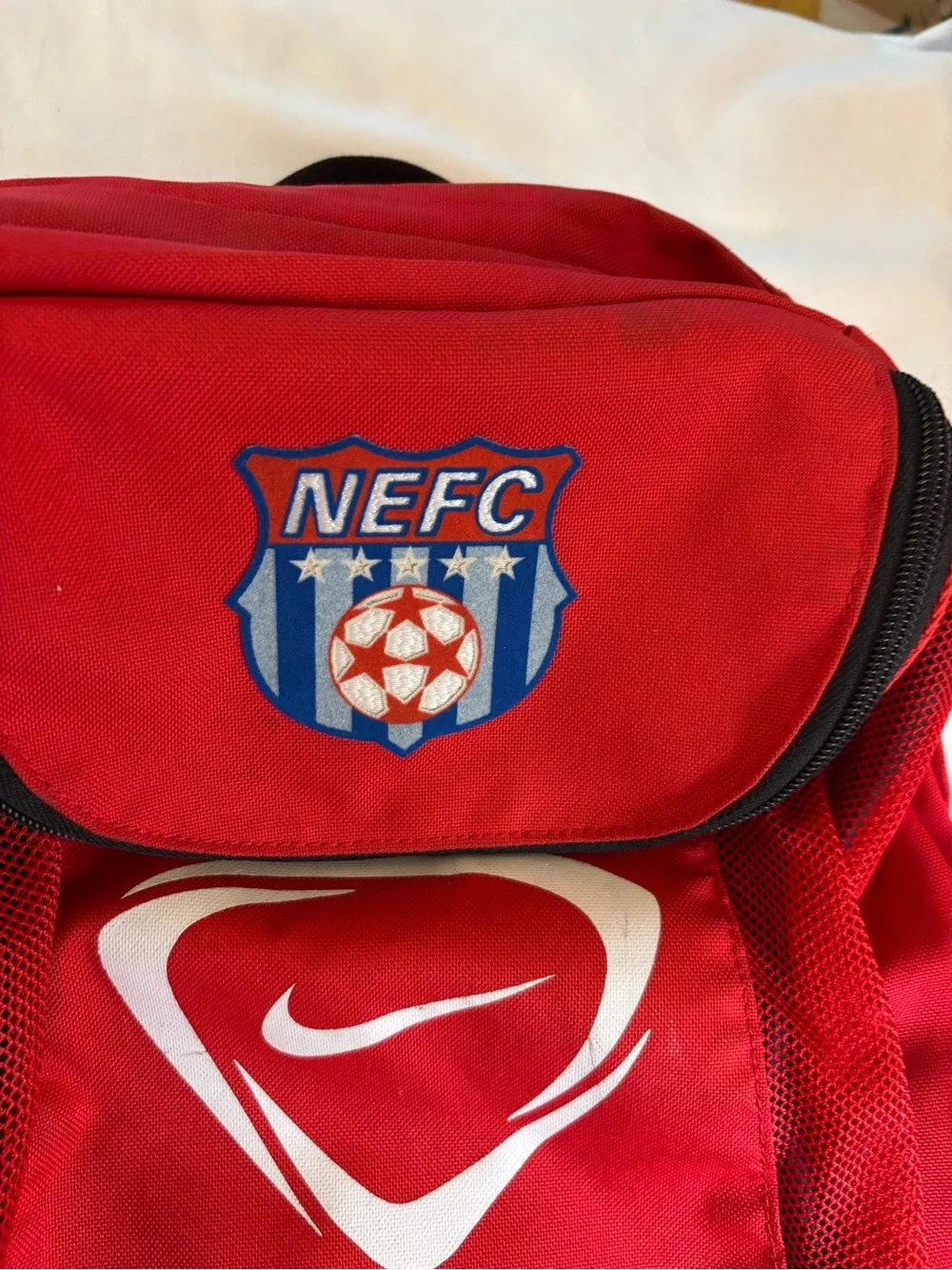 Nike Red kids Backpack with NEFC Crest